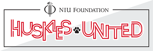 A collage showing four different photos of the costumed and living Huskie mascot over the years.