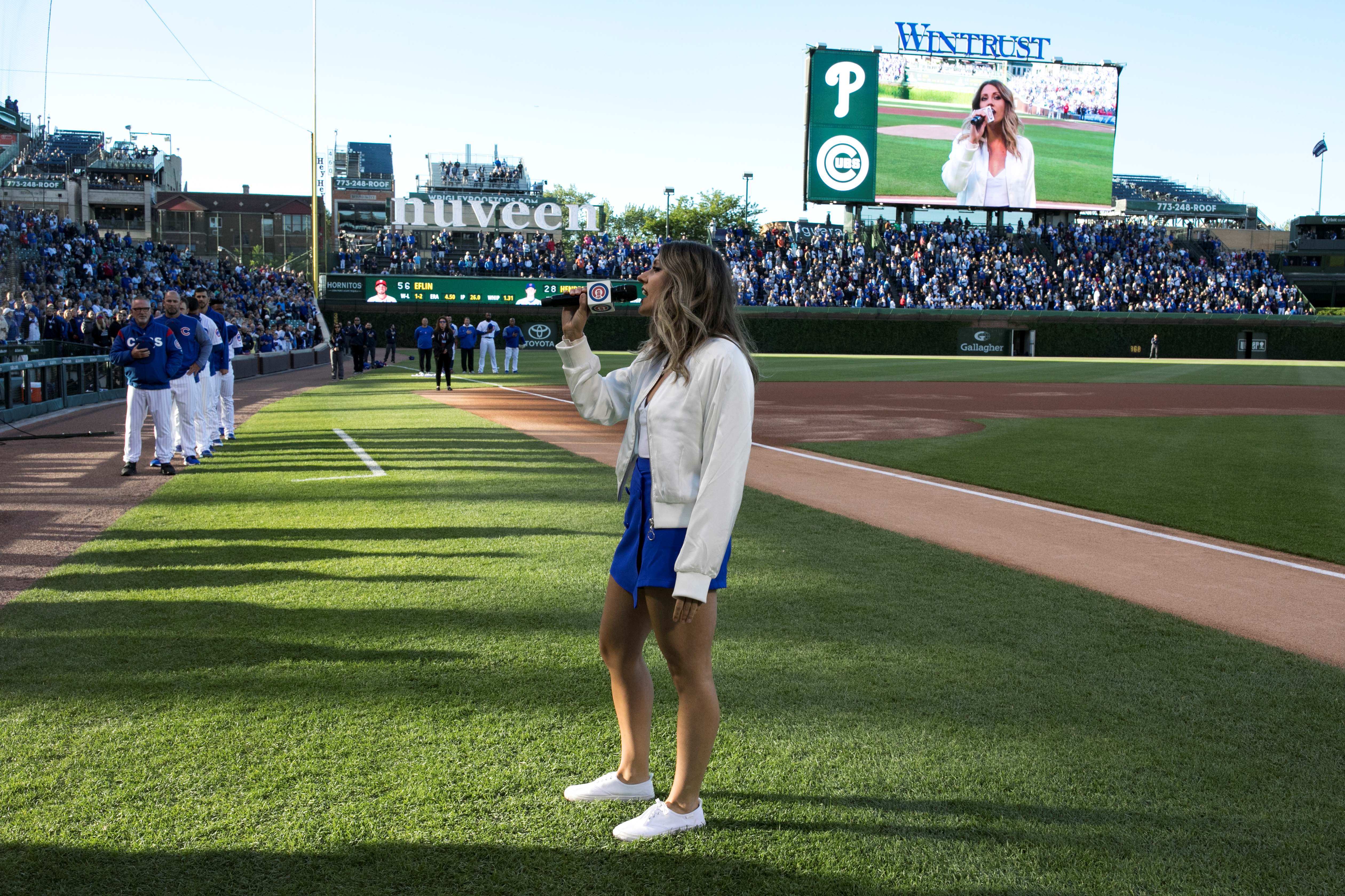 dina-bach-singing-wrigley-photo-by-steve-green-chicago-cubs