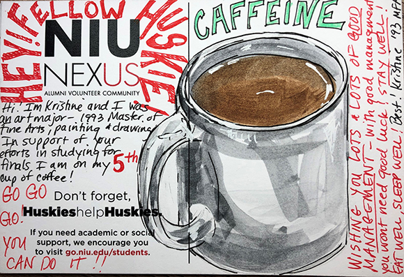 caffeine postcard