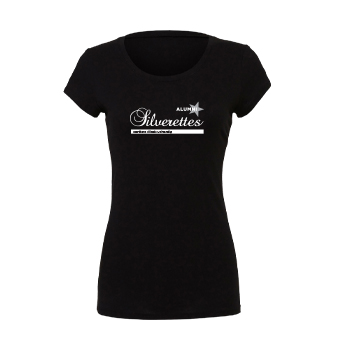 Silverettes Alumni Ladies Slim Fit Black T-Shirt