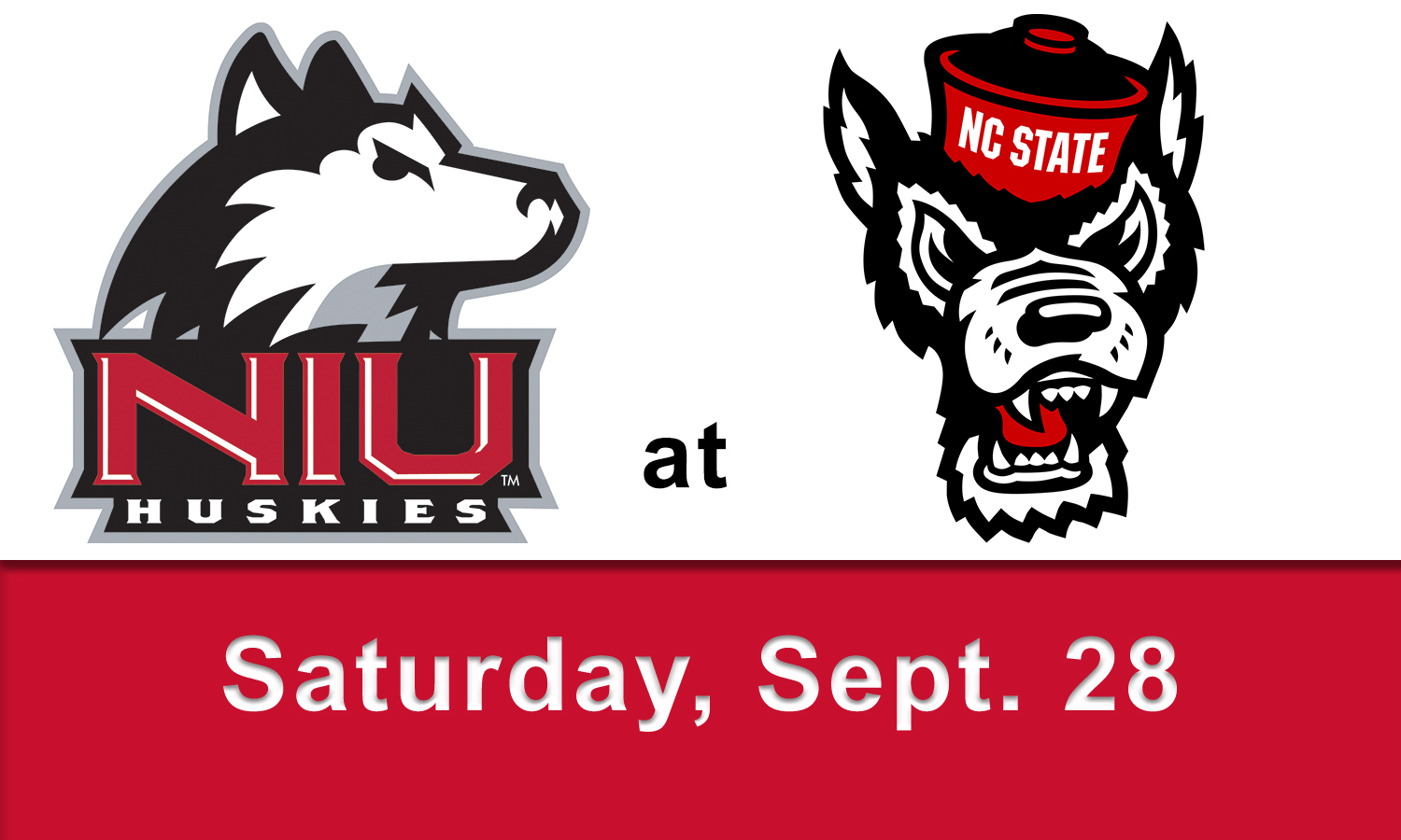NIU at NC State on Saturday, Sept. 28 - time TBA